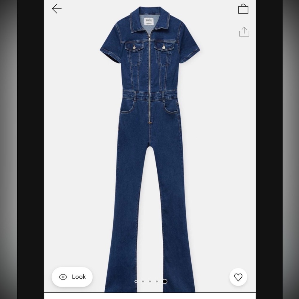 Pull and bear denim jumpsuit